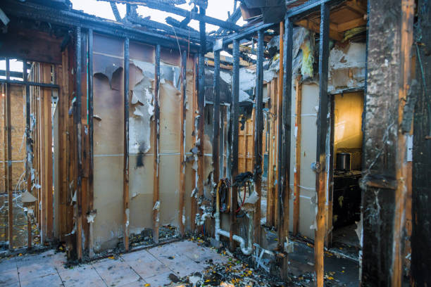 Professional Fire Damage Repair technician working in Knapp, WI